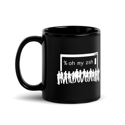 Oh My Zsh 11oz black mug