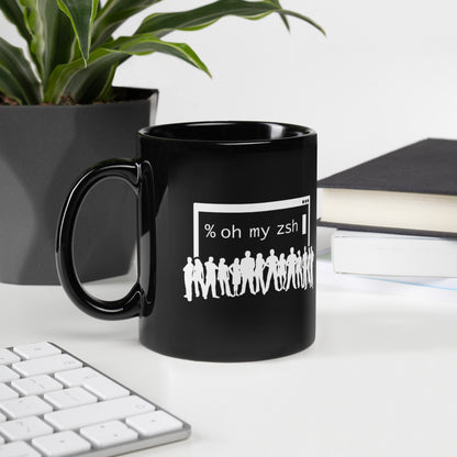Oh My Zsh 11oz black mug