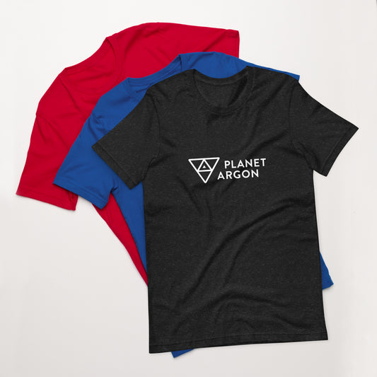 Planet Argon horizontal logo t-shirt